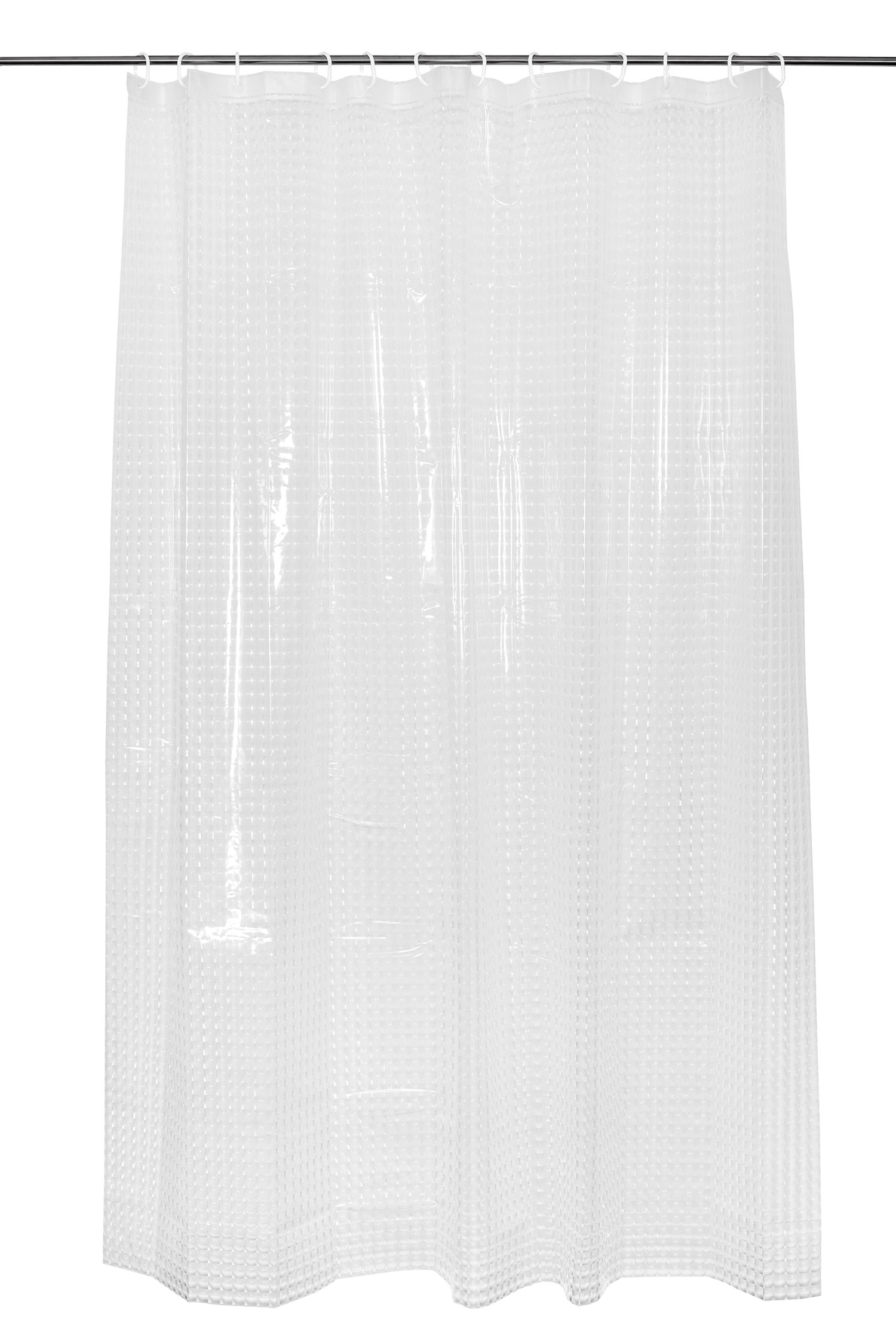 Duschvorhang, 180x200 cm, weiß