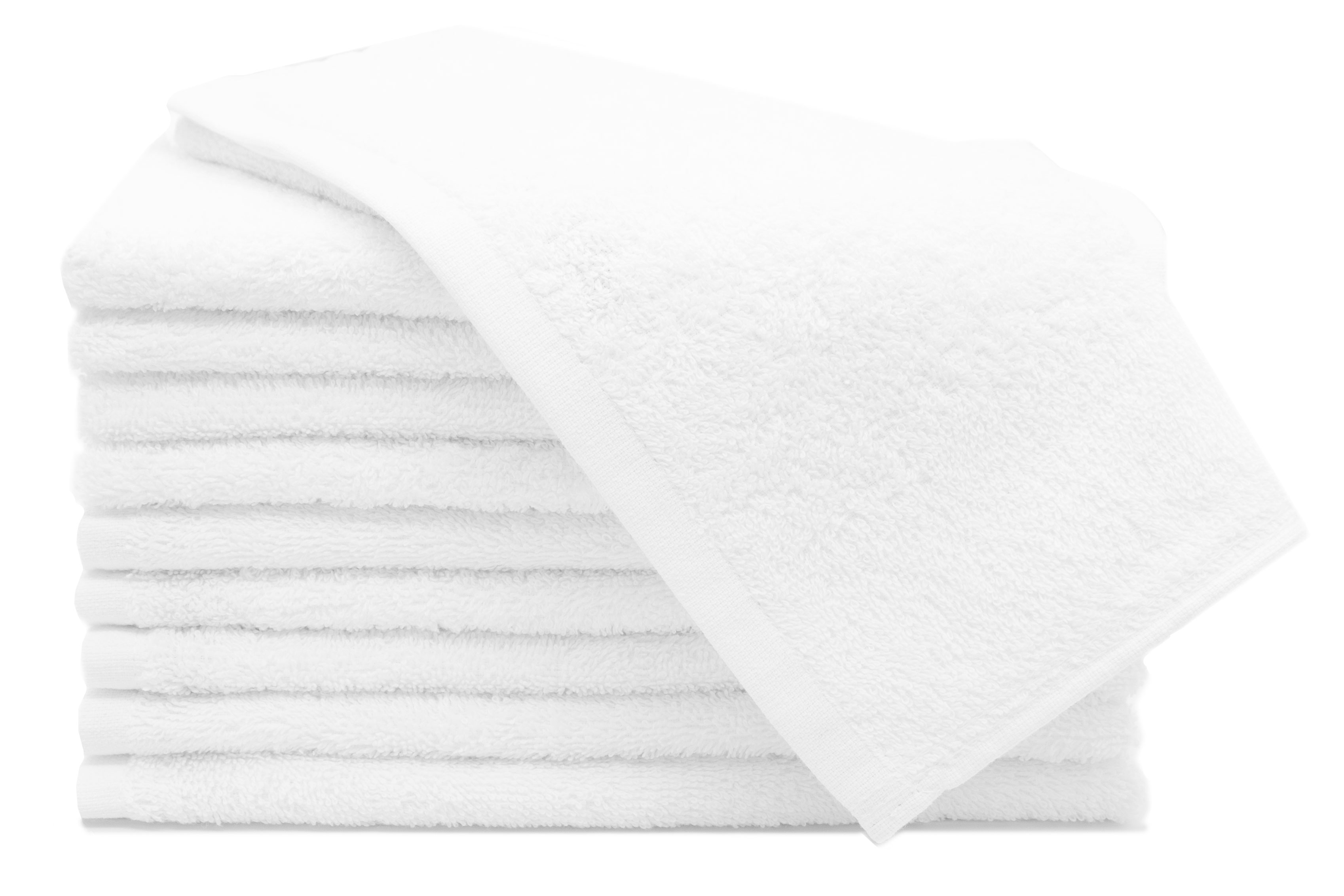 Gästehandtücher 10er-Set, 100 % Baumwolle, 30x50 cm, weiß