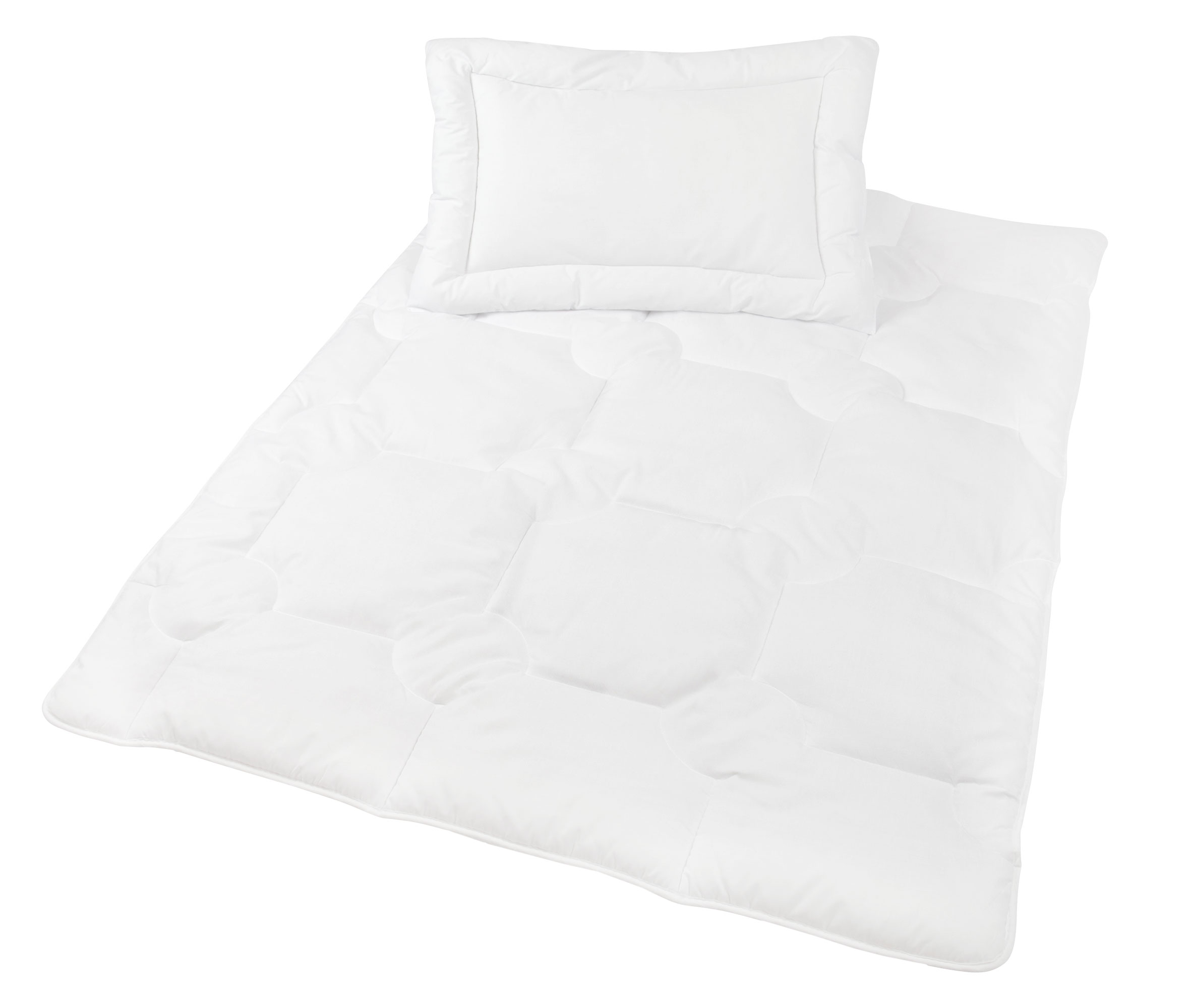 Bettwarenset 2-tlg., 100 % Polyester, weiß