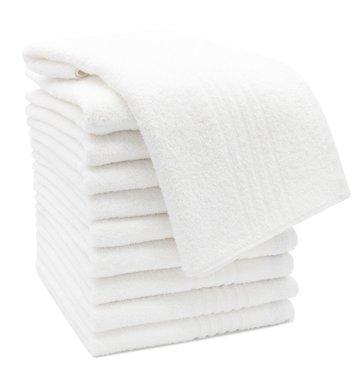 Handtücher 10er-Set, 100% Baumwolle, weiß