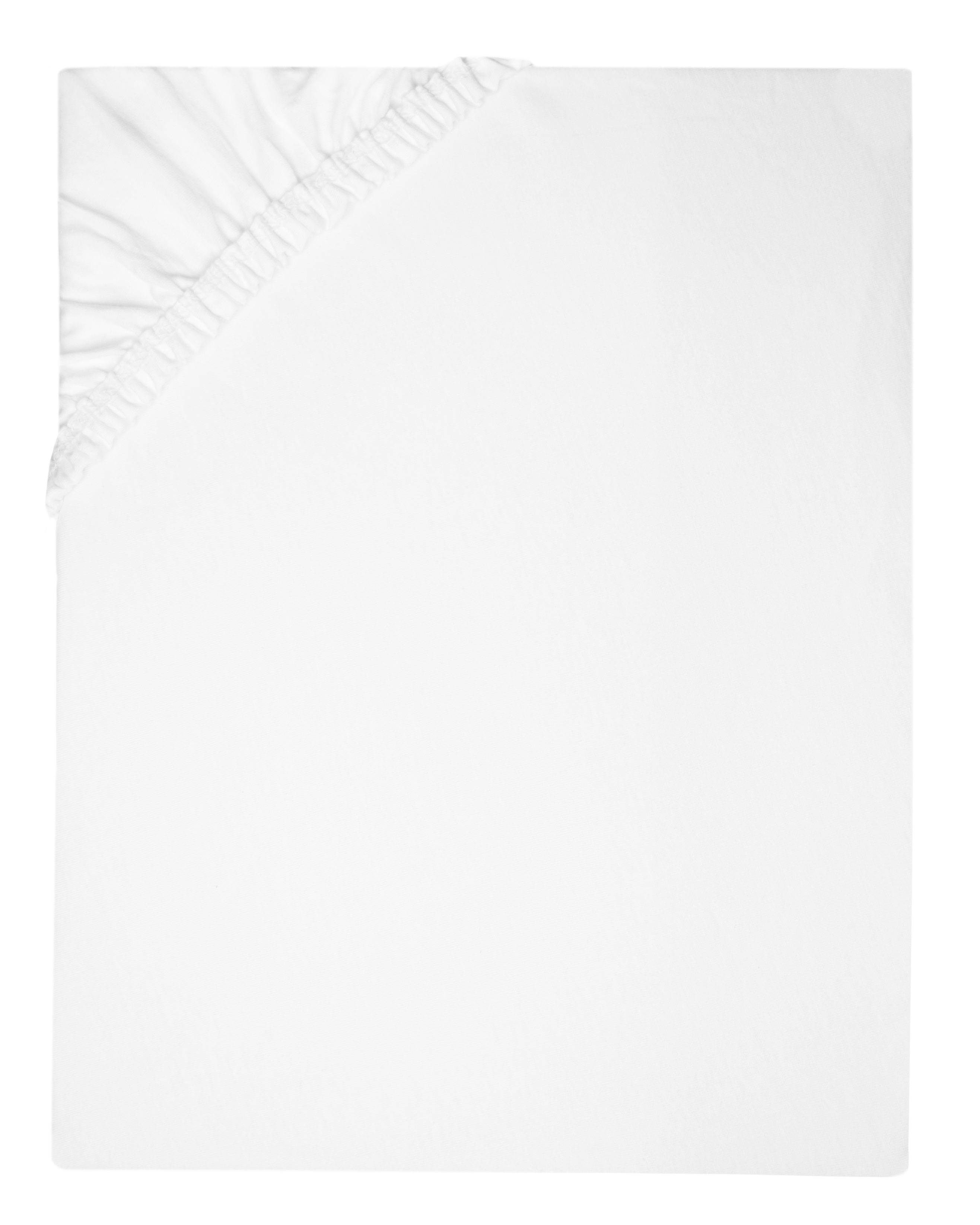 Spannbettlaken 100x200 cm, Mischgewebe, weiß