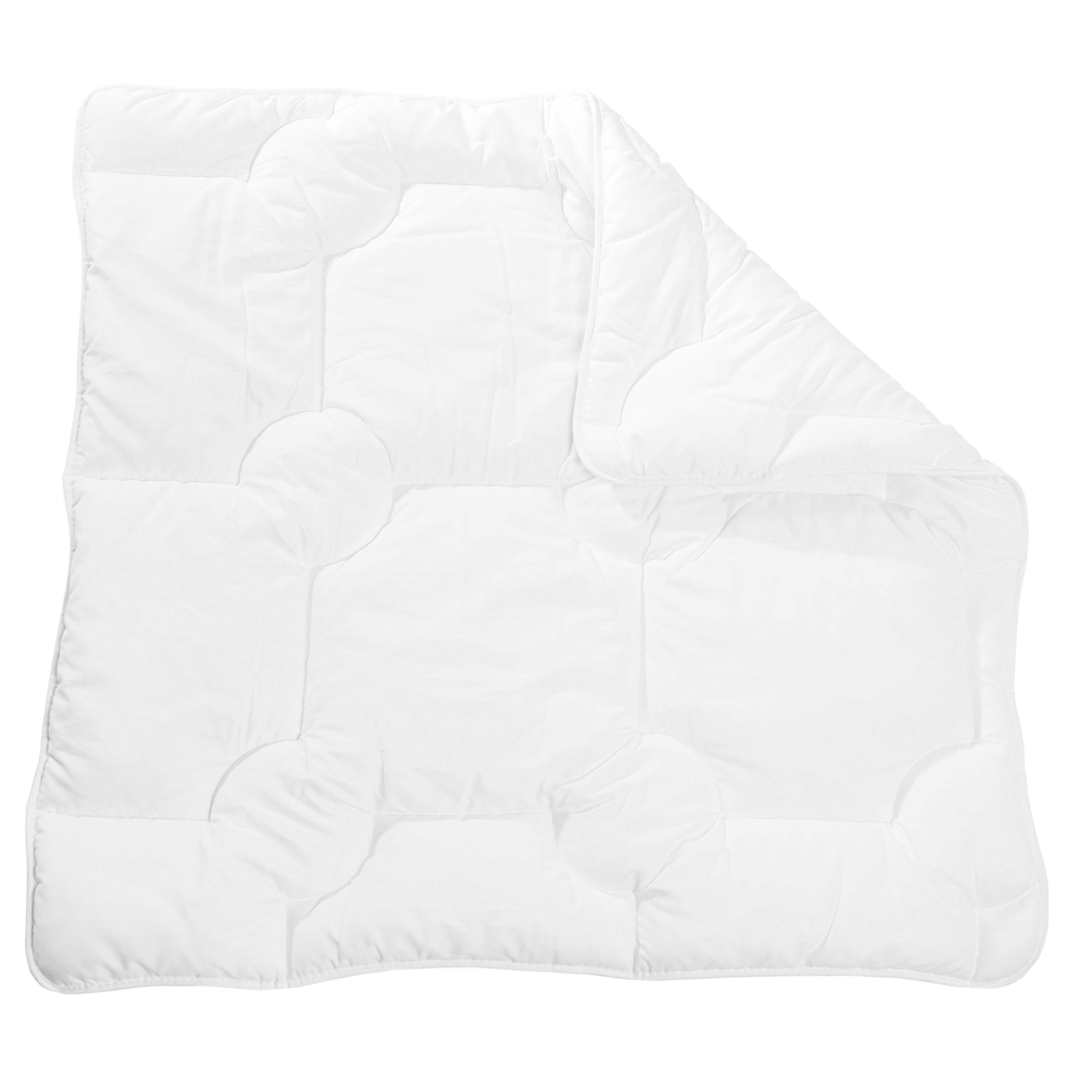 Kinderbettdecke 80x80 cm, 100 % Polyester, weiß